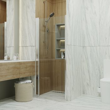 Душевая дверь Triton Уно 70 Щ0000036860 профиль Хром стекло прозрачное — фото 3, Распашные душевые двери