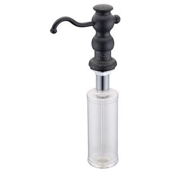 Дозатор для жидкого мыла ZorG ZR-25 ЧЕРНЫЙМЕТАЛЛ Черный — фото 1, Дозаторы для кухонных моек