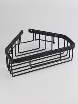 Полка корзина Sonia Contract 189847 угловая Черная матовая — фото 5, Полки для ванной и душа