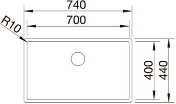 Кухонная мойка Blanco Claron 700-U 523387 Нержавеющая сталь Durinox — фото 3, Кухонные мойки