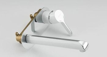 Смеситель для раковины Gappo G03-8 G1003-28 Белый Хром — фото 2, Смесители для раковины