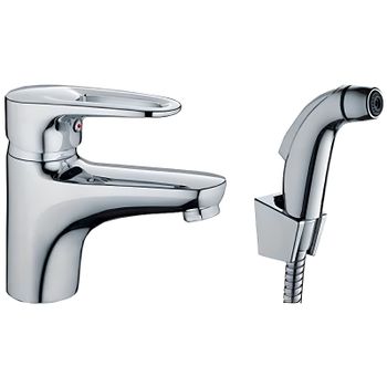 Смеситель для раковины Frap H68 F1268 с гигиеническим душем Хром — фото 2, Смесители для раковины