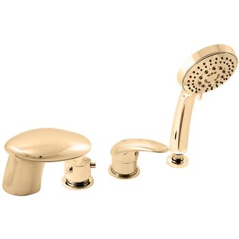 Смеситель на борт ванны Rav Slezak Dunaj D471.5PZ Золото — фото 1, Смесители на борт ванны