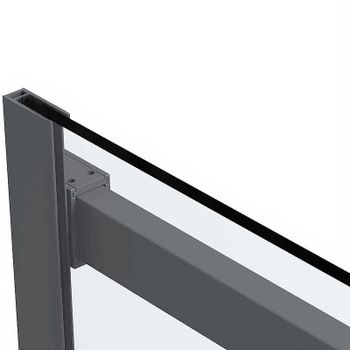 Душевая дверь Vincea Como Soft 120 VDS-1CS120CLGM профиль Вороненая сталь стекло прозрачное — фото 8, Раздвижные душевые двери