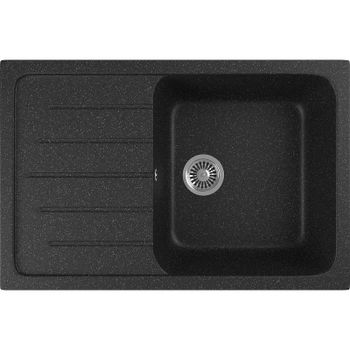 Кухонная мойка Domaci Бьелла DMC-76 DMC-76-308 Черная — фото 1, Кухонные мойки