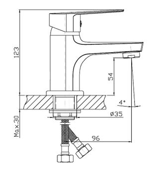Смеситель для раковины Orange Loop M26-021Ni Никель — фото 4, Смесители для раковины