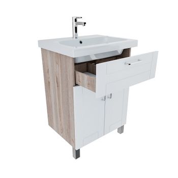 Тумба под раковину Iddis New Sena 60 NSE60W2i95 Белая Дерево — фото 2, Тумбы под раковину