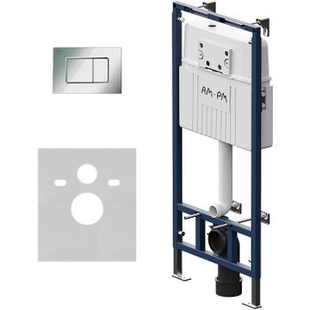 Инсталляция AM.PM MasterFit I012710.0251 для унитаза с клавишей смыва Хром глянцевый — фото 1, Инсталляции для унитазов