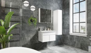 Зеркальный шкаф Roca Up 60 ZRU9303025 R с подсветкой Белый глянец — фото 4, Зеркальные шкафы в ванную