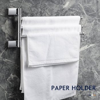 Полотенцедержатель Frap F18 F1813 поворотный Хром — фото 3, Полотенцедержатели