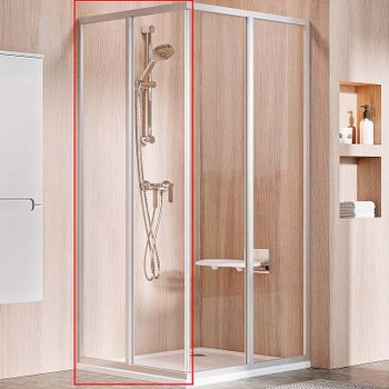 Душевая дверь Ravak Supernova SRV2-80 S 14V40U02Z1 профиль Сатин стекло Transparent — фото 1, Раздвижные душевые двери