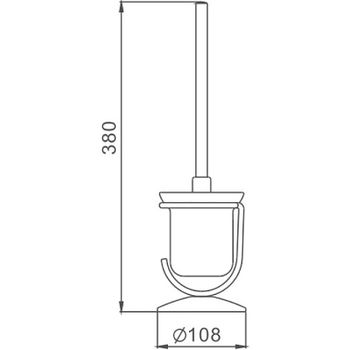 Ершик для унитаза Haiba HB910 Хром — фото 2, Ершики для унитаза