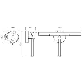 Скребок Bemeta Omega 104237012 Хром — фото 2, Скребки для душа