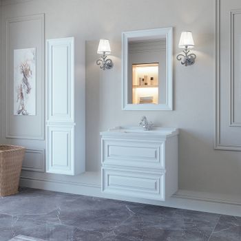 Зеркало Caprigo Ponza 60 13530-B231 Белое матовое — фото 3, Зеркала в ванную комнату