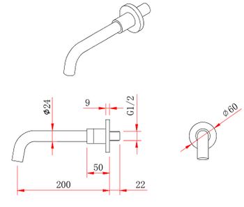 Душевая система Berges Ventas 3O Black 073010 Черная матовая — фото 6, Встраиваемые душевые комплекты