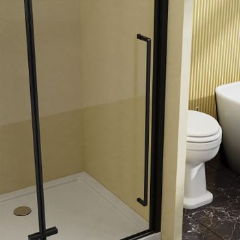 Душевая дверь Vincea Slim-N 90 VDPH-5SN900CLB профиль Черный стекло прозрачное — фото 4, Распашные душевые двери