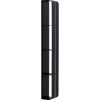 Металлическая полка Aquanet Магнум 15х100 302226 Черная матовая — фото 1, Полки для ванной и душа