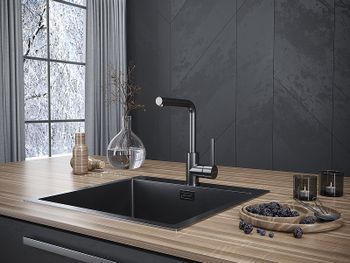 Смеситель для кухни Paulmark Honner Ho212018-GM Вороненая сталь — фото 2, Смесители для кухни