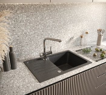 Кухонная мойка Domaci Бьелла DMC-76 DMC-76-308 Черная — фото 2, Кухонные мойки