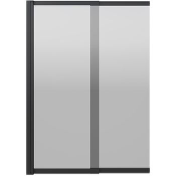 Шторка на ванну Berges River S Slider Black 98х145 065018 профиль Черный матовый стекло тонированное — фото 7, Неподвижные шторки для ванной