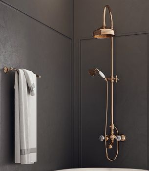 Душевая система Webert Karenina KA721208065 Бронза — фото 2, Душевые стойки