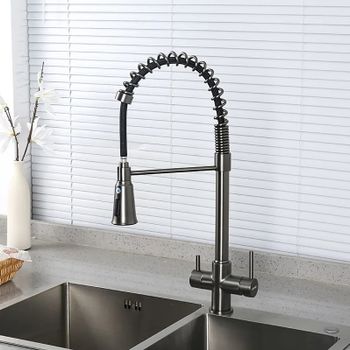 Смеситель для кухни Gappo G4398-69 Оружейная сталь — фото 6, Смесители для кухни