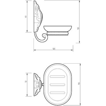 Мыльница Migliore Cleopatra 16679 Золото — фото 2, Мыльницы