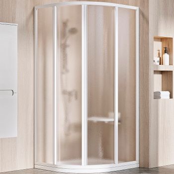 Душевой уголок Ravak Supernova SKCP4-80 80x80 3114O102ZG профиль Белый стекло Grape — фото 1, Душевые уголки четверть круга