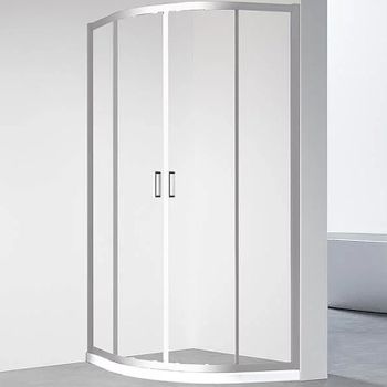 Душевой уголок Veconi Rovigo RV-01 100х100 RV01-100-01-C7 профиль Хром стекло прозрачное — фото 1, Душевые уголки четверть круга