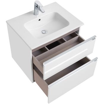 Тумба под раковину Roca The Gap 60 A857397806 подвесная Белый глянец — фото 3, Тумбы под раковину