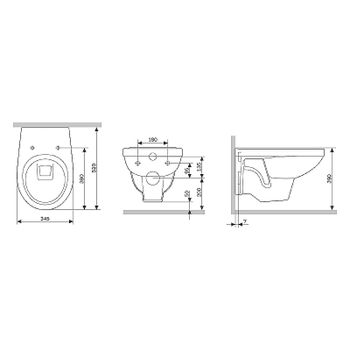 Комплект унитаза Damixa Jupiter DX77C1738SC с инсталляцией Tece Profil 9400412 с сиденьем Микролифт и клавишей смыва Хром глянцевый — фото 9, Комплекты унитаз + инсталляция