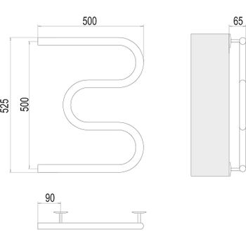 Электрический полотенцесушитель Terminus М-образный 500x500 4620768883910 Хром — фото 4, Электрические полотенцесушители