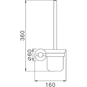 Ершик для унитаза Frap F302 F30210 Черный матовый — фото 11, Ершики для унитаза
