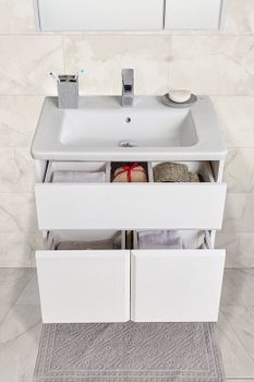 Тумба под раковину Roca Up 80 ZRU9303012 подвесная Белый глянец — фото 2, Тумбы под раковину