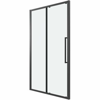 Душевая дверь Grossman Cosmo 120 100.K33.02.120.21.00 профиль Черный матовый стекло прозрачное — фото 2, Раздвижные душевые двери