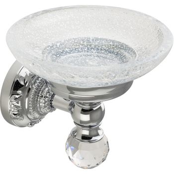 Мыльница Migliore Cristalia 16790 Хром с кристаллом Swarovski — фото 1, Мыльницы