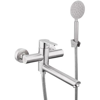 Смеситель для ванны Frap H801 F32801 универсальный Сатин — фото 1, Смеситель для ванны