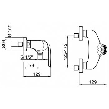 Смеситель для душа Webert Aria AI870102015 Хром — фото 2, Смеситель для душа