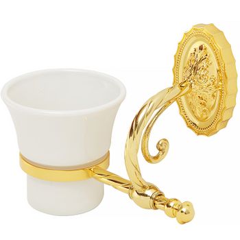 Стакан для зубных щеток Migliore Edera 16952 Золото — фото 1, Стаканы для зубных щеток