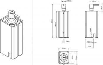 Дозатор для жидкого мыла Sonia Luce 182503 Черный матовый — фото 3, Дозаторы