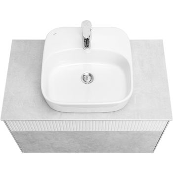 Тумба под раковину Aquaton Марбл 80 1A276201MH4C0 подвесная Слэйт Белый матовый — фото 17, Тумбы под раковину