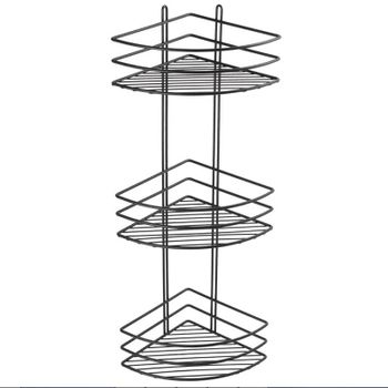 Полка корзина Fixsen FX-710B-3 угловая Черная — фото 1, Полки для ванной и душа