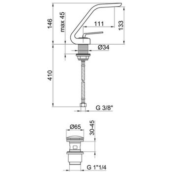Смеситель для раковины Webert Wolo WO830102015 Хром — фото 4, Смесители для раковины