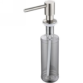 Дозатор для моющего средства Alveus Plum Sat 1135812 Сатинированная сталь — фото 1, Дозаторы для кухонных моек