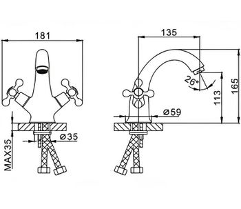 Смеситель для раковины Frap H19-4 F1019-4 Бронза — фото 7, Смесители для раковины