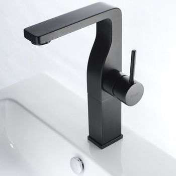 Смеситель для раковины Bravat Arc F16061K-A2-ENG Черный — фото 1, Смесители для раковины