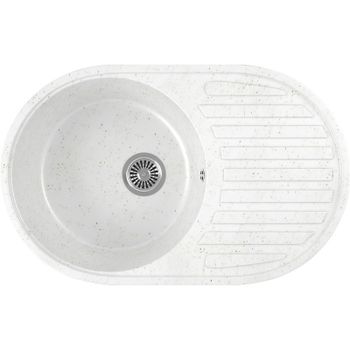 Кухонная мойка Domaci Бьелла DMC-18 GWS-18-331 Белая — фото 1, Кухонные мойки