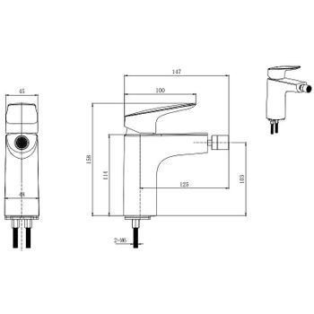 Смеситель для биде Aquatek Вега AQ1018CR Хром — фото 2, Смесители для биде
