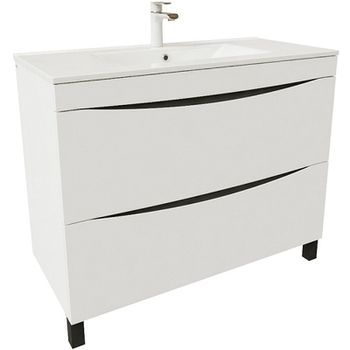 Тумба с раковиной Iddis Cloud 100 CLO10WFi95K Белая — фото 1, Тумбы с раковиной