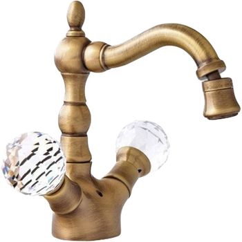 Смеситель для биде Cezares Atlantis ATLANTIS-BS2-02-Sw Бронза кристаллы Swarovski — фото 1, Смесители для биде